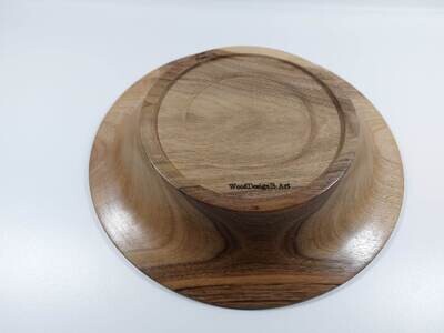 Houten schaal, handmade, handgemaakt in België op de houtdraaibank, houtsoort 'Europese Walnoot', Notelaar, #1