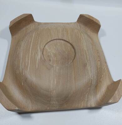 Houten schaal, taartplateau, handmade, handgemaakt in België op de houtdraaibank, houtsoort 'Vervuurde Plataan' , verschillende doeleinden, #5