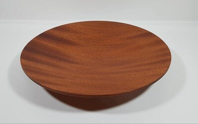 Houten schaal, handmade, handgemaakt in België op de houtdraaibank, houtsoort 'Acajou'