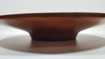 Houten schaal, handmade, handgemaakt in België op de houtdraaibank, houtsoort 'Acajou'
