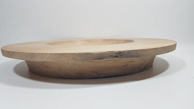 Houten schaal, handmade, handgemaakt in België op de houtdraaibank, houtsoort 'Vervuurde Plataan' , #2