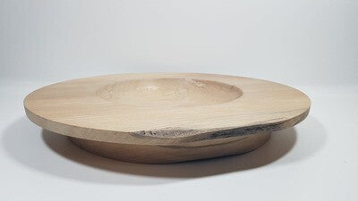 Houten schaal, handmade, handgemaakt in België op de houtdraaibank, houtsoort 'Vervuurde Plataan' , #2