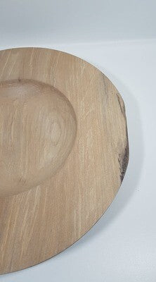 Houten schaal, handmade, handgemaakt in België op de houtdraaibank, houtsoort 'Vervuurde Plataan' , #2