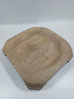 Houten schaal, taartplateau, handmade, handgemaakt in België op de houtdraaibank, houtsoort 'Vervuurde Plataan' , verschillende doeleinden, #5