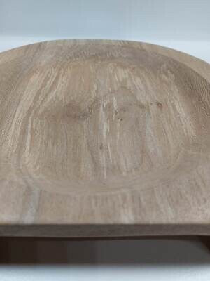 Houten schaal, taartplateau, handmade, handgemaakt in België op de houtdraaibank, houtsoort 'Vervuurde Plataan' , verschillende doeleinden, #5