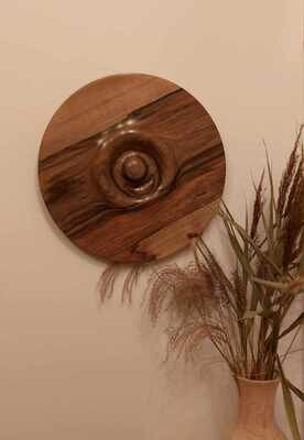 Houten wanddecoratie Notelaar