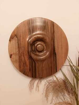 Houten wanddecoratie Notelaar