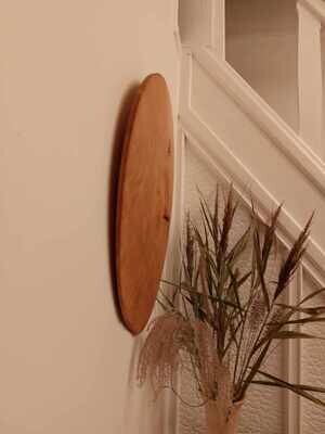 Houten wanddecoratie uit Perenhout