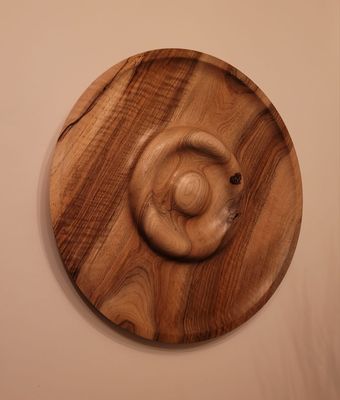 Houten wanddecoratie Walnoot Notelaar