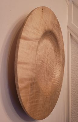 Houten wanddecoratie uit Geribde Esdoorn
