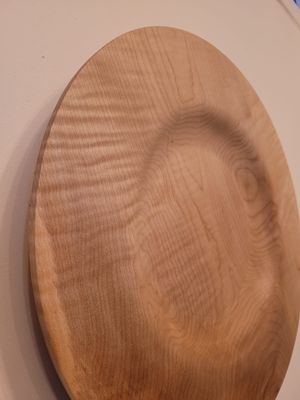 Houten wanddecoratie uit Geribde Esdoorn