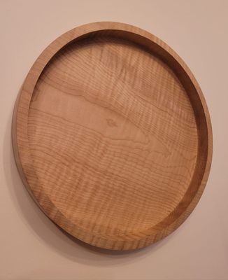 Houten wanddecoratie of schaal Geribde Esdoorn