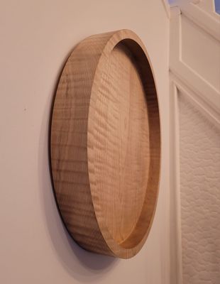 Houten wanddecoratie of schaal Geribde Esdoorn