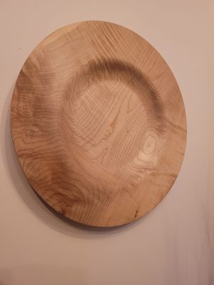 Houten wanddecoratie uit Geribde Esdoorn