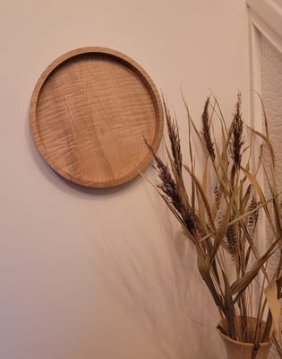 Houten wanddecoratie of schaal Geribde Esdoorn