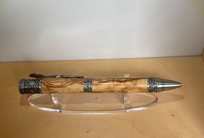 Spaans Olijf balpen Wild Card Antique Pewter