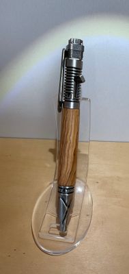 Spaans Olijf balpen Motor Antique Pewter