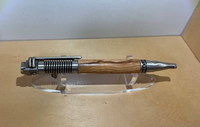 Spaans Olijf balpen Motor Antique Pewter