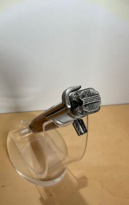 Leopard Wood balpen Motor Antique Pewter