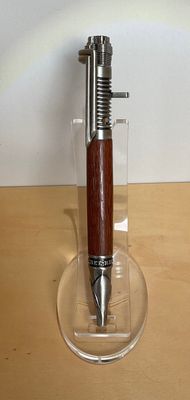 Leopard Wood balpen Motor Antique Pewter