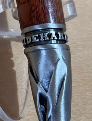 Leopard Wood balpen Motor Antique Pewter