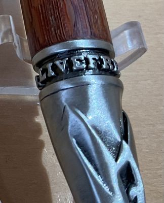 Spaans Olijf balpen Motor Antique Pewter