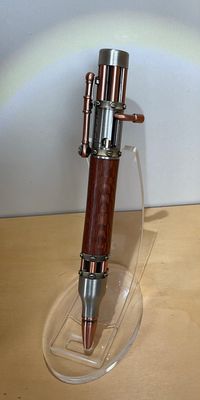 Leopard Wood balpen Steampunk Antique Pewter