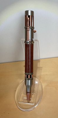 Leopard Wood balpen Steampunk Antique Pewter