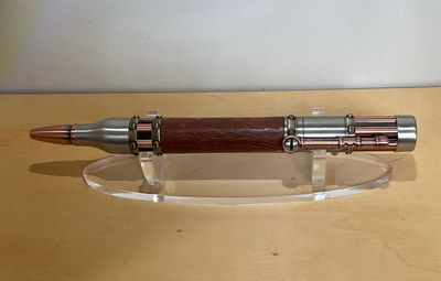 Leopard Wood balpen Steampunk Antique Pewter
