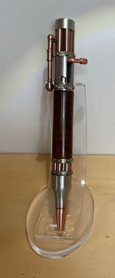 Speckle Wood balpen Steampunk Antique Pewter