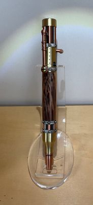 Marble Wood balpen Steampunk Antique Brass