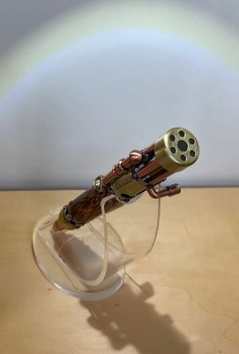 Marble Wood balpen Steampunk Antique Brass