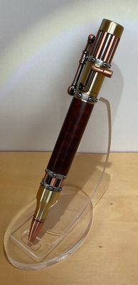 Speckle Wood balpen Steampunk Antique Brass