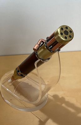 Speckle Wood balpen Steampunk Antique Brass