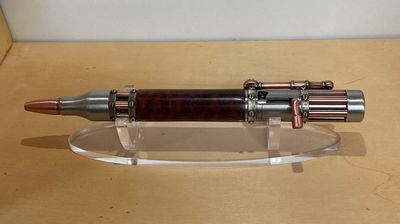 Speckle Wood balpen Steampunk Antique Pewter