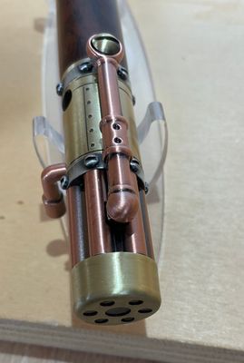 Speckle Wood balpen Steampunk Antique Brass