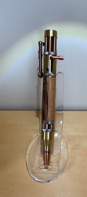 Marble Wood balpen Steampunk Antique Brass