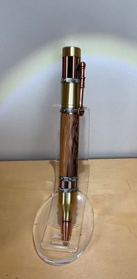Marble Wood balpen Steampunk Antique Brass
