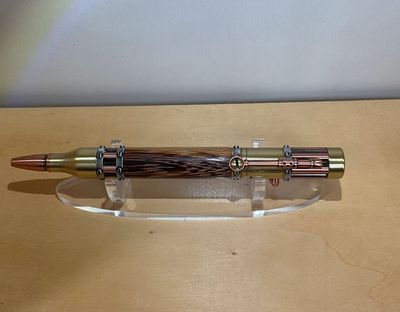 Marble Wood balpen Steampunk Antique Brass