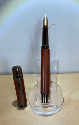 Pruimenhout vulpen Despina Gun Metal