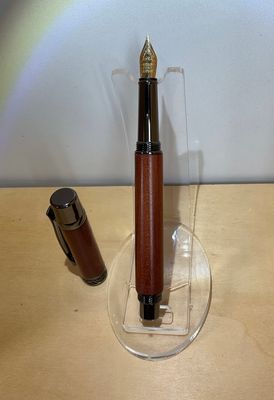 Pruimenhout vulpen Despina Gun Metal