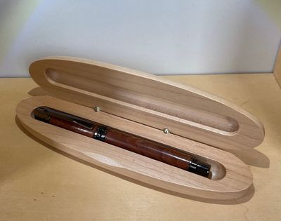 Kiaat/Umbilo rollerbalpen Despina Gun Metal