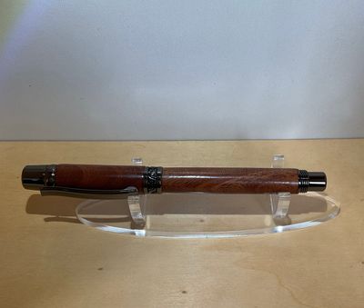 Kiaat/Umbilo rollerbalpen Despina Gun Metal