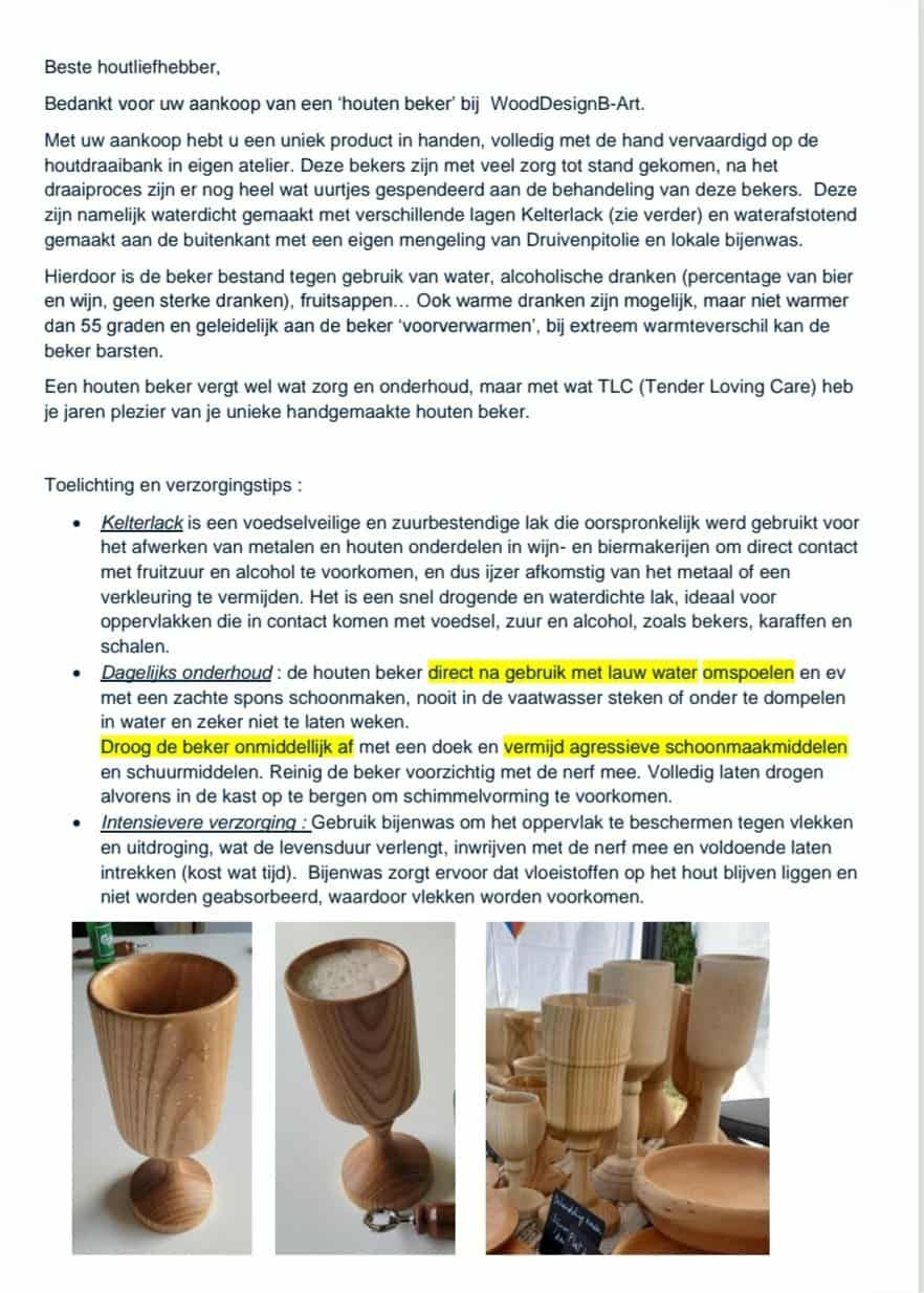 kelk - beker uit Es of Esdoorn
