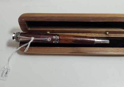 Snake Wood Rollerbalpen Majestic-Junior Rhodium Swarovski Steentje