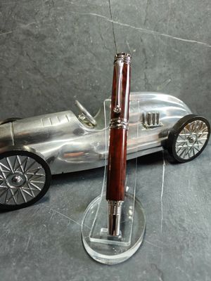 Snake Wood Rollerbalpen Majestic-Junior Rhodium Swarovski Steentje