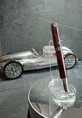 Snake Wood Rollerbalpen Majestic-Junior Rhodium Swarovski Steentje