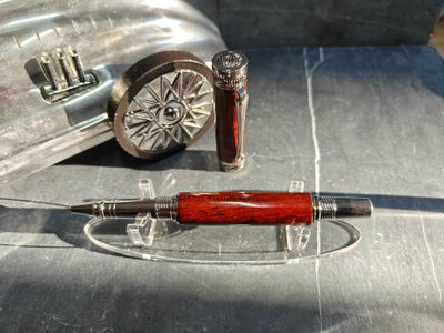 Snake Wood Rollerbalpen Majestic-Junior Rhodium Swarovski Steentje