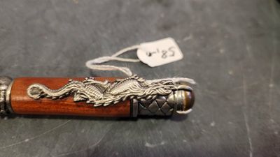 Red Heart balpen Dragon Antique Pewter